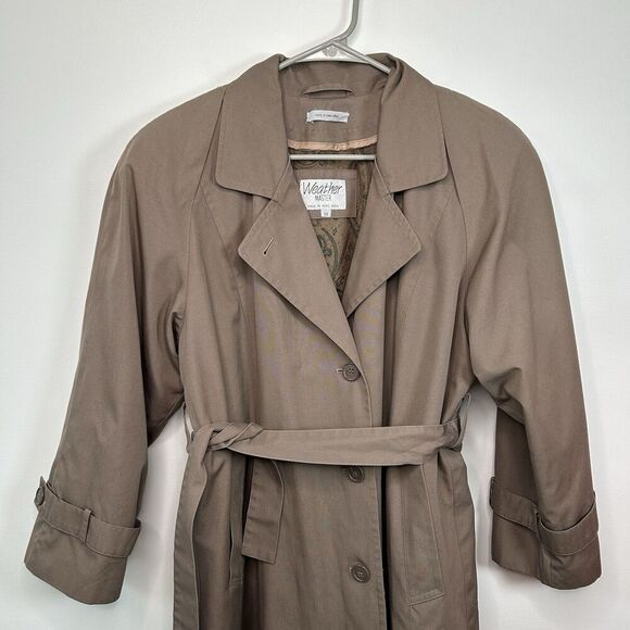 Vintage Weather Master Womens Trench Coat with removable liner timeless Khaki - Picture 6 of 16
